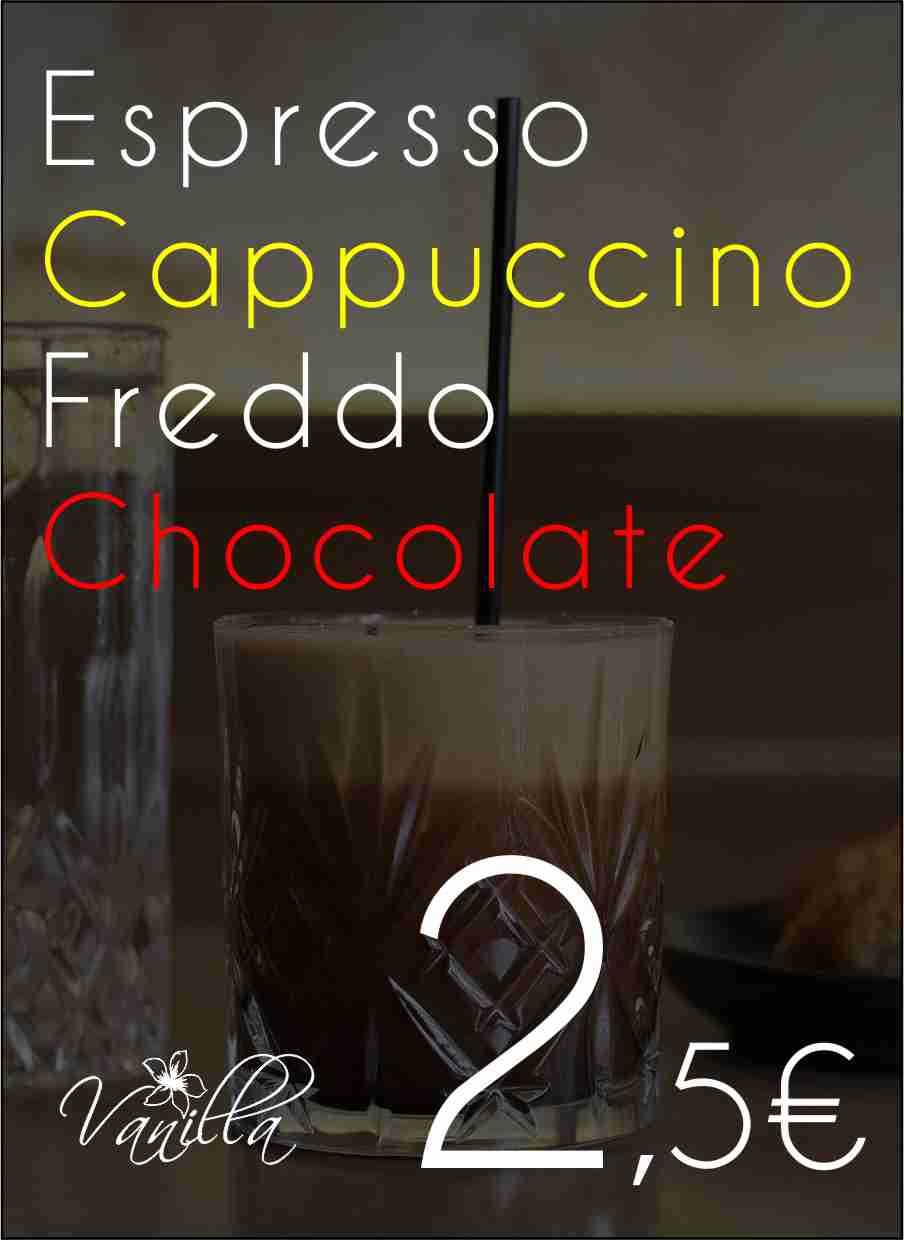 Vanilla Coffe & Lounge Bar - menu