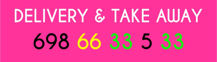 menu - delivery and take away
